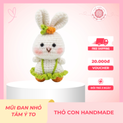 Thỏ Con handmade móc thủ công từ len Milk Cotton cao cấp