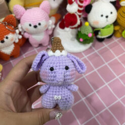 Voi Tím handmade móc thủ công từ len Milk Cotton cao cấp